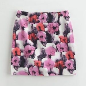 Pink Print Mini Skirt